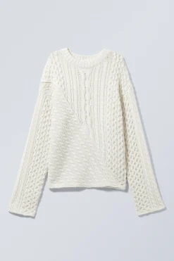 Weekday LOOSE CABLE-KNIT SWEATER><noscript><img data-lazyloaded=