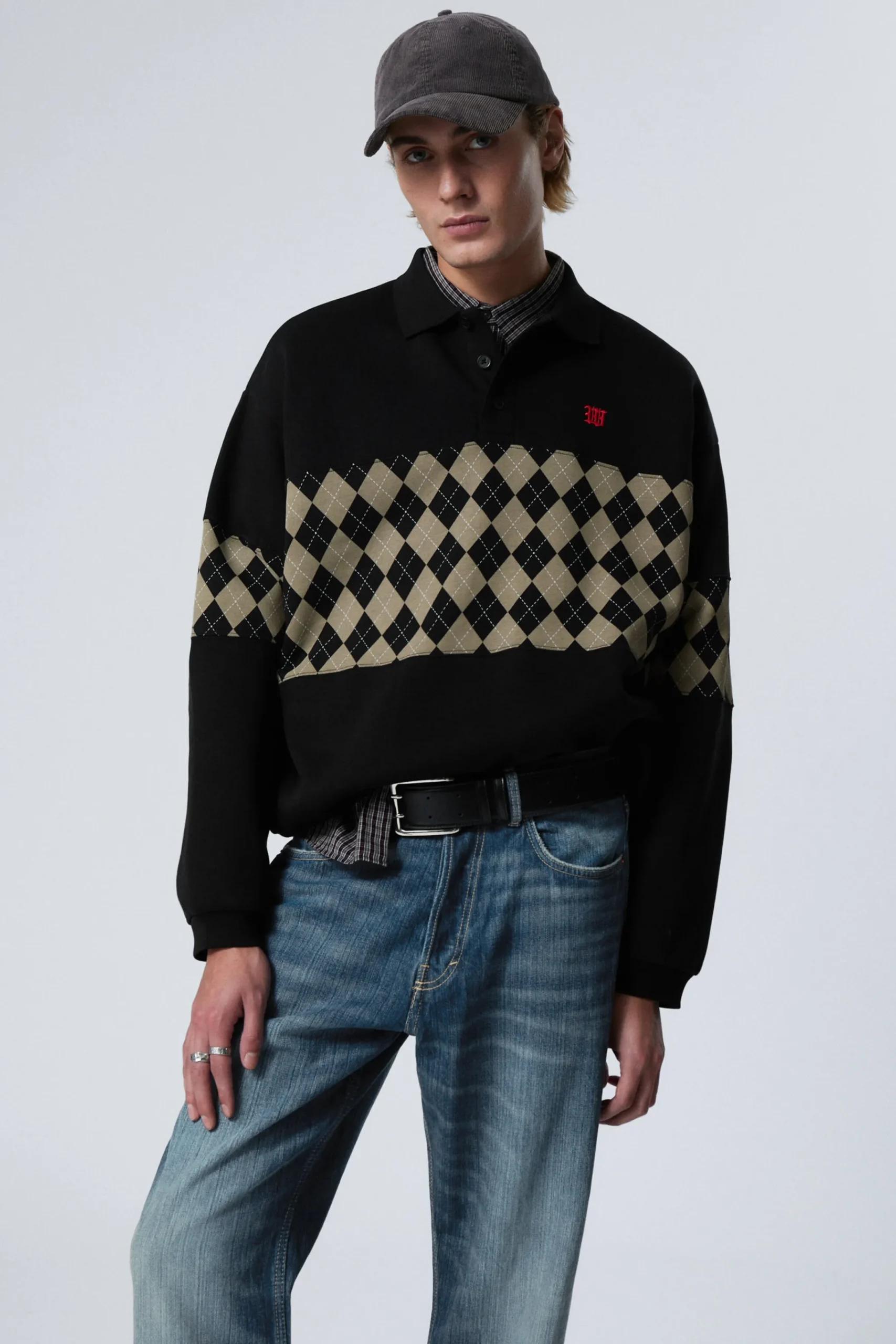 Weekday LOOSE GRAPHIC POLO SWEATSHIRT> Graphics|Sweatshirts