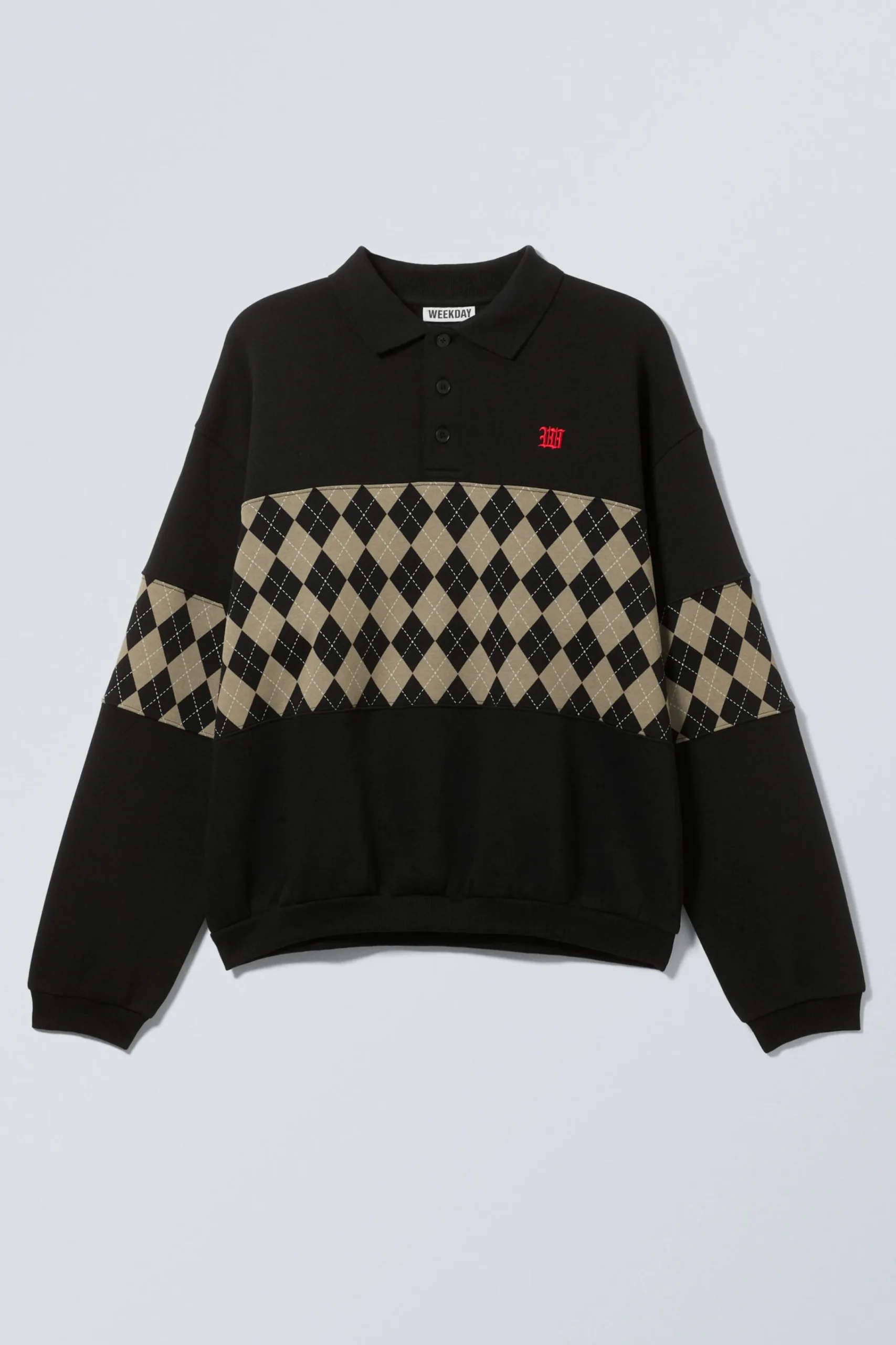 Weekday LOOSE GRAPHIC POLO SWEATSHIRT> Graphics|Sweatshirts