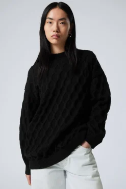 Weekday LOOSE KNITTED STRUCTURE SWEATER><noscript><img width=