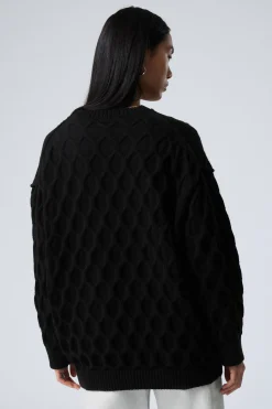 Weekday LOOSE KNITTED STRUCTURE SWEATER><noscript><img width=