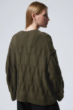 Weekday LOOSE KNITTED STRUCTURED SWEATER><noscript><img data-lazyloaded=
