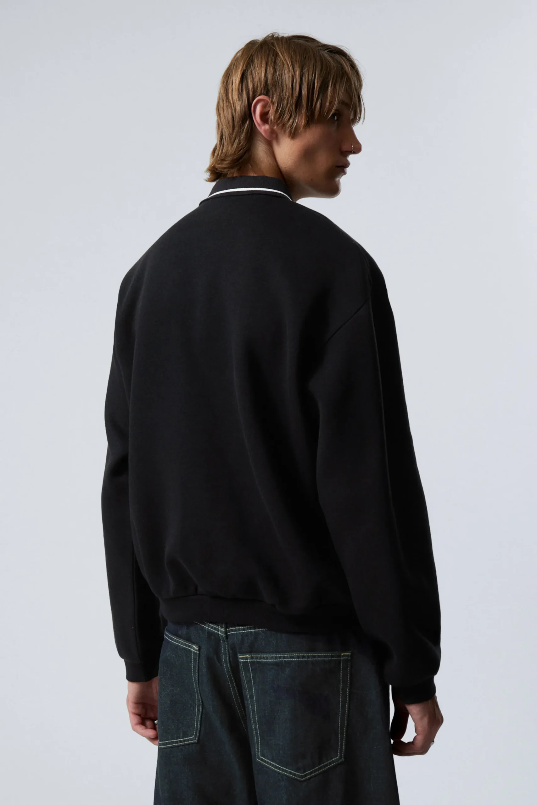 Weekday LOOSE POLO SWEATSHIRT> Knitwear