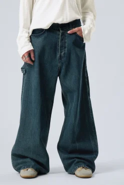Weekday LOOSE REGULAR WAIST WIDE CARPENTER JEANS><noscript><img width=