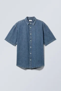 Weekday LOOSE SHORT SLEEVE DENIM SHIRT><noscript><img width=