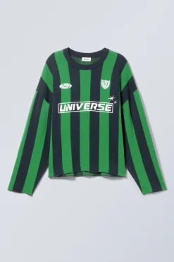 Weekday LOOSE SOCCER TEAM KNITTED SWEATER><noscript><img width=