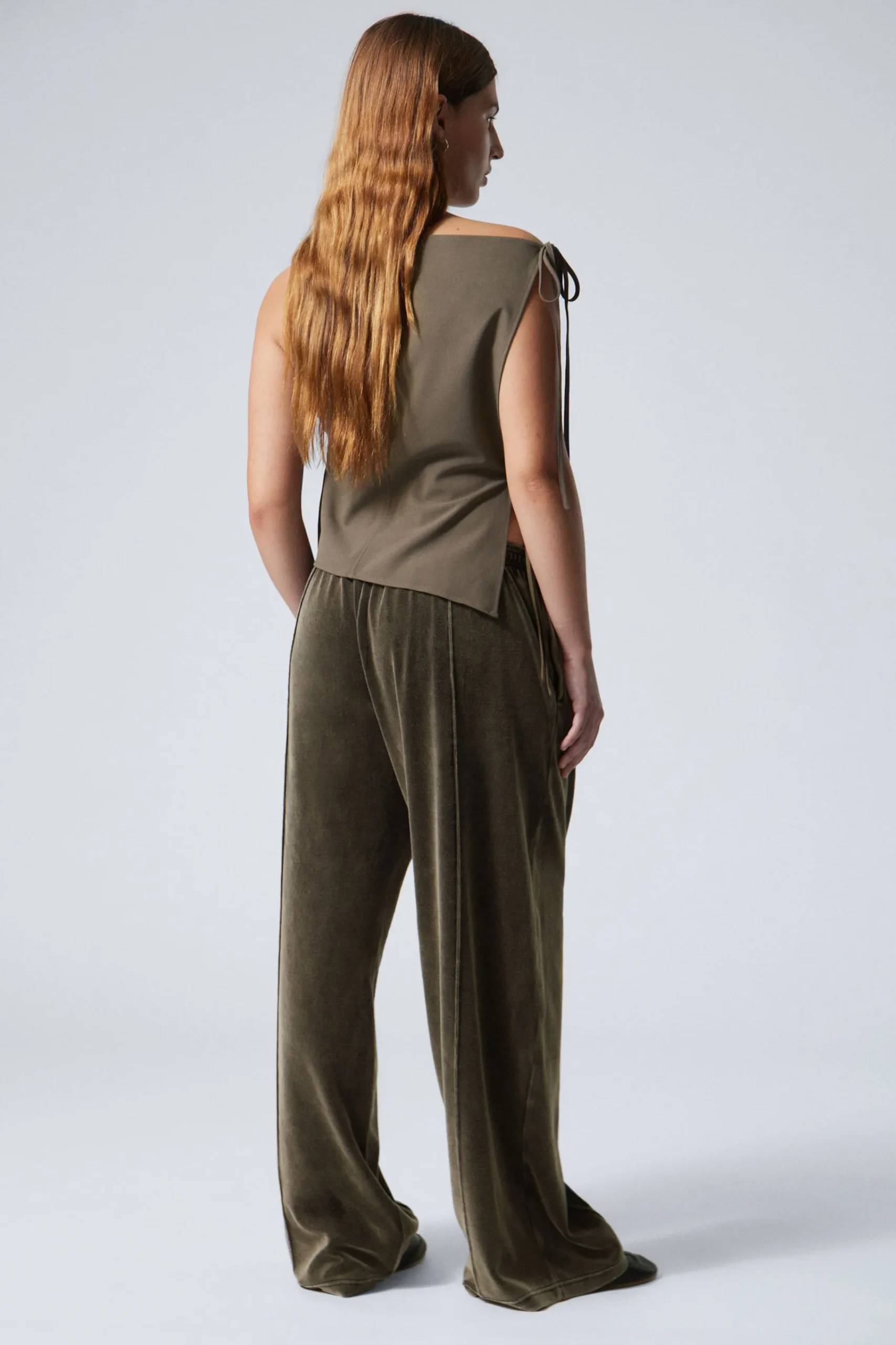 Weekday LOOSE WASHED VELVET TRACK TROUSERS>Women Trousers