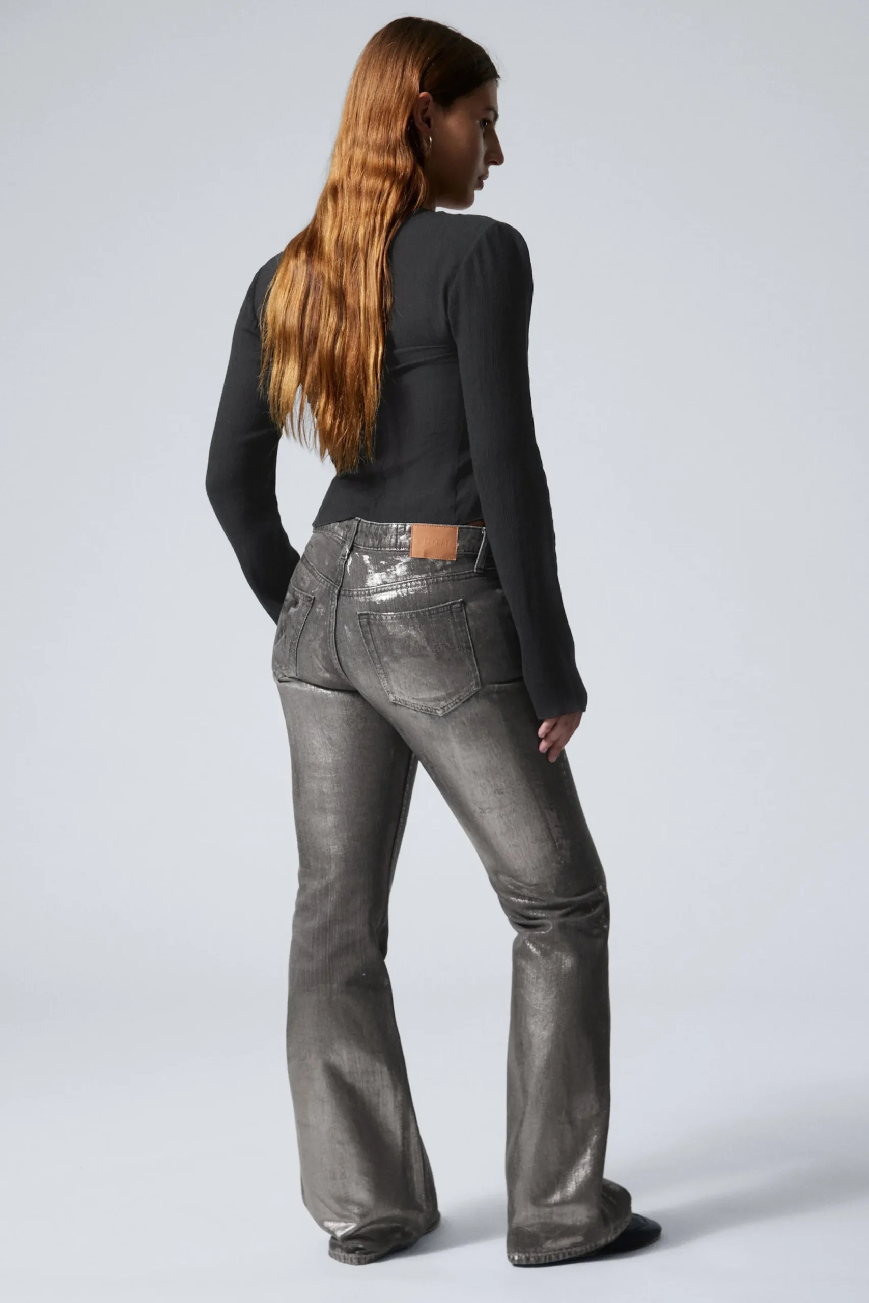 Weekday NOVA FOIL LOW SLIM BOOTCUT JEANS>Women Jeans