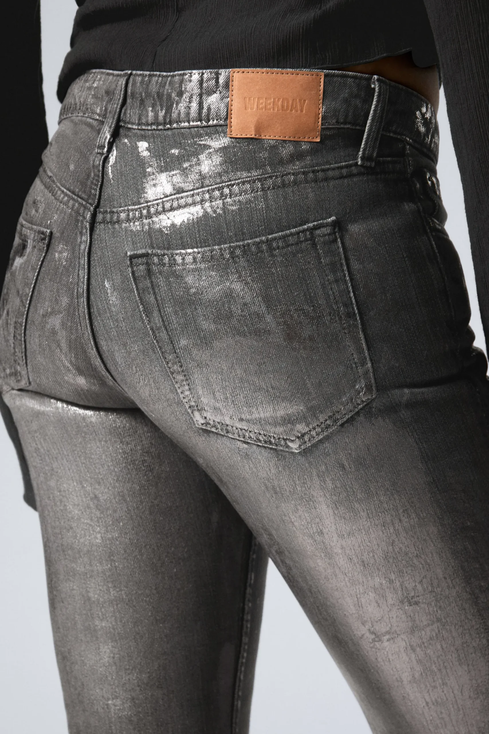 Weekday NOVA FOIL LOW SLIM BOOTCUT JEANS>Women Jeans