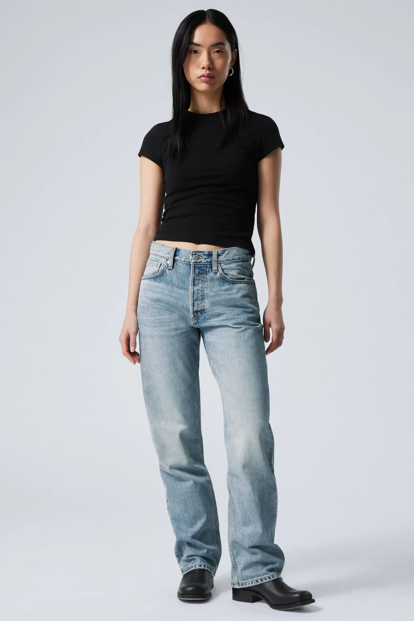 Weekday ORBIT MID RISE REGULAR STRAIGHT LEG JEANS>Women Jeans