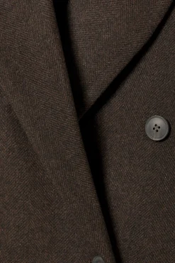 Weekday OVERSIZED DOUBLE-BREASTED WOOL-BLEND COAT><noscript><img width=