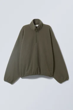 Weekday OVERSIZED HALF-ZIP FLEECE SWEATSHIRT><noscript><img width=