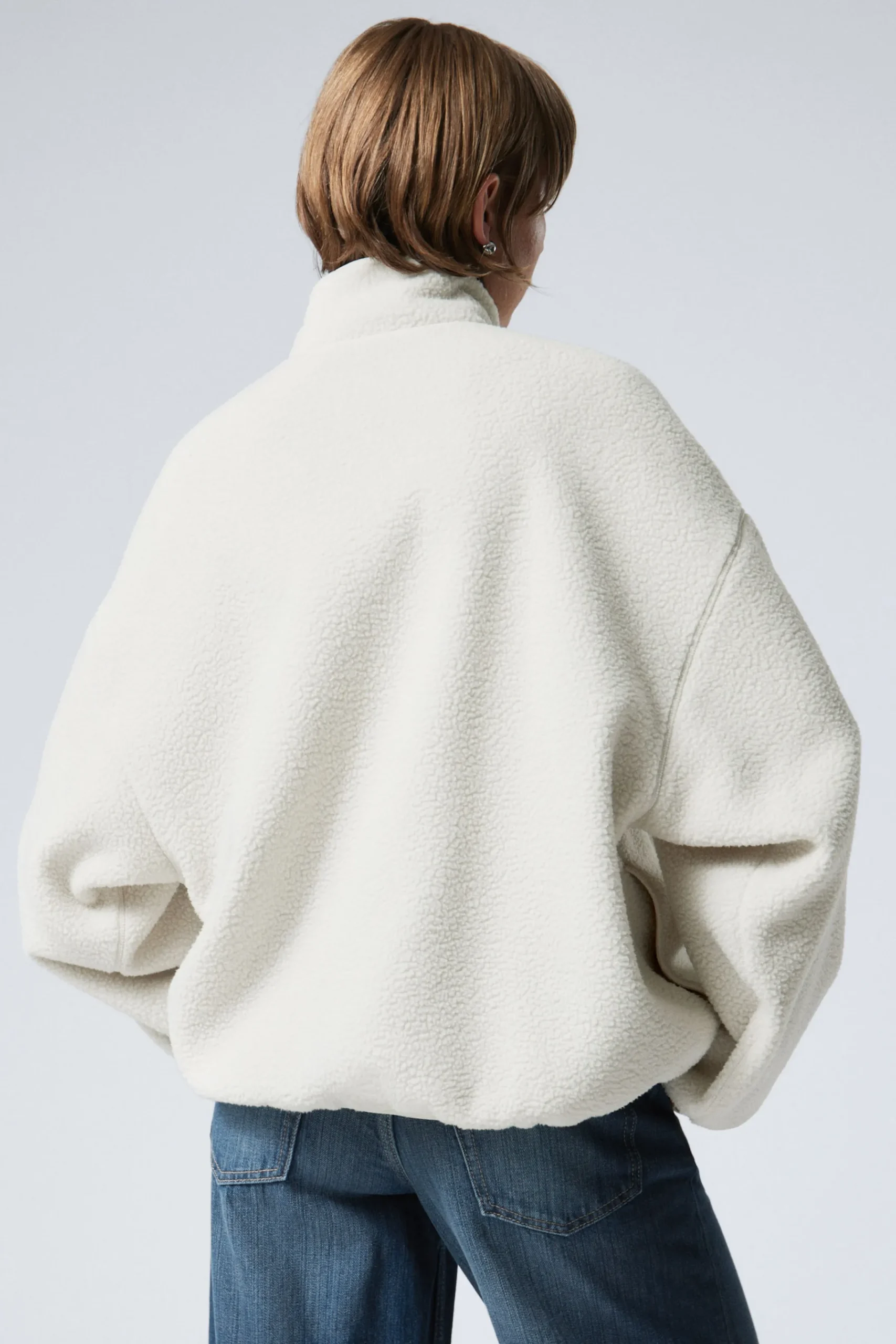 Weekday OVERSIZED HALF-ZIP FLEECE SWEATSHIRT>Women Sweatshirts