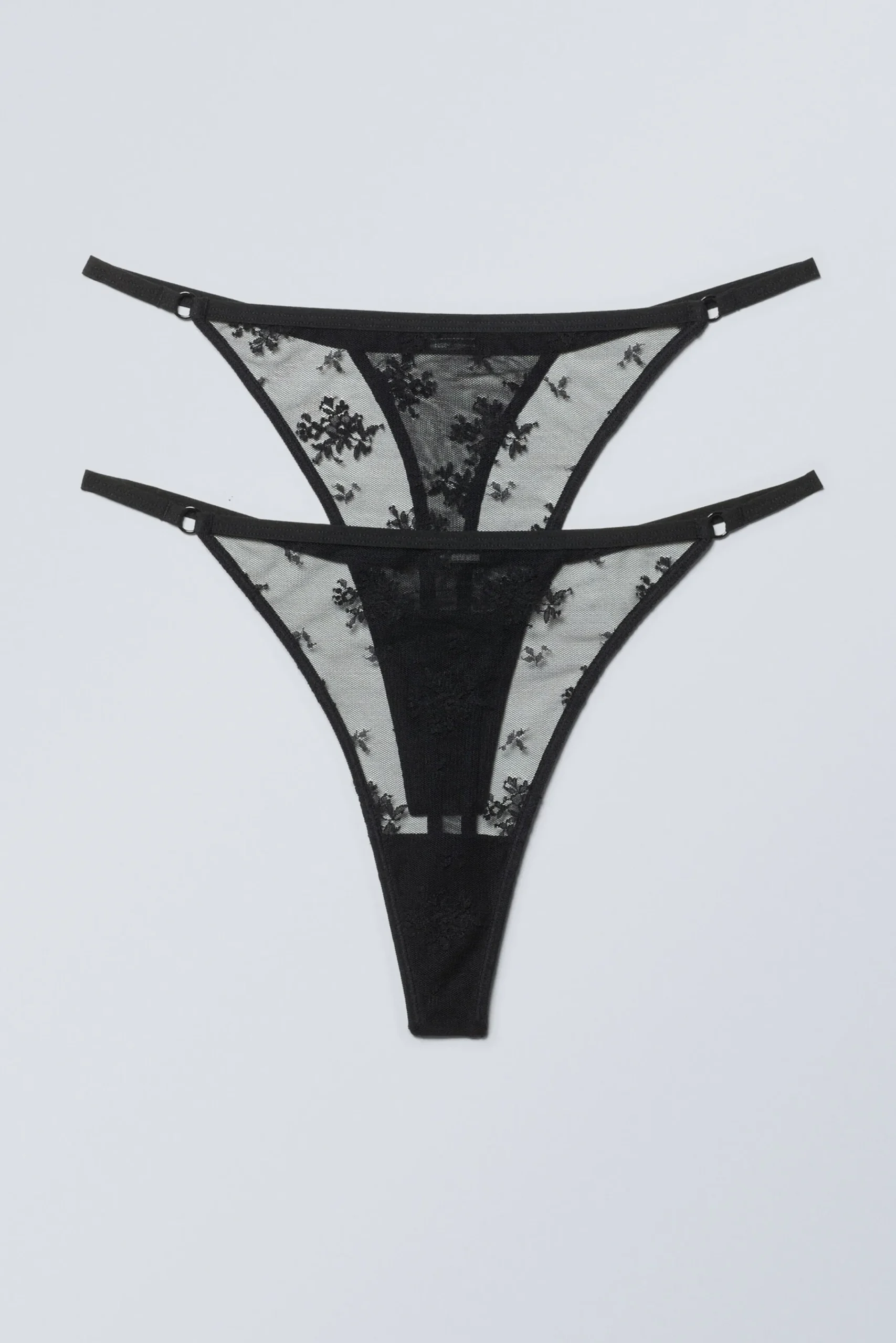 Weekday 2-PACK LACE TANGA THONGS>Women Underwear