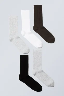 Weekday 5-PACK RIB SOCKS> Socks