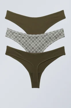 Weekday 3-PACK SOFT THONGS>Women Underwear