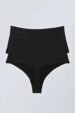Weekday 2-PACK SOUL SOFT HIGH RISE THONGS>Women Underwear