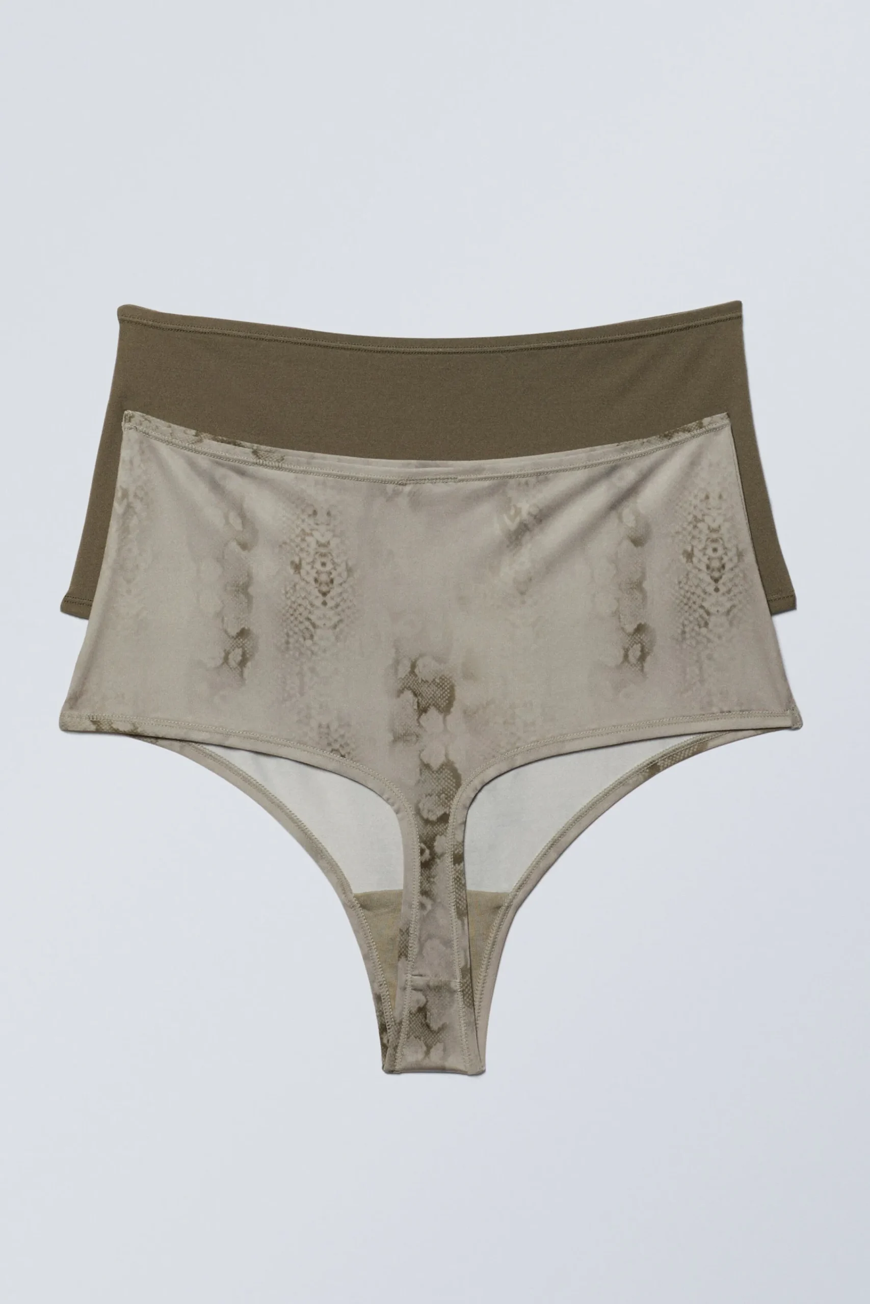 Weekday 2-PACK SOUL SOFT HIGH RISE THONGS>Women Underwear