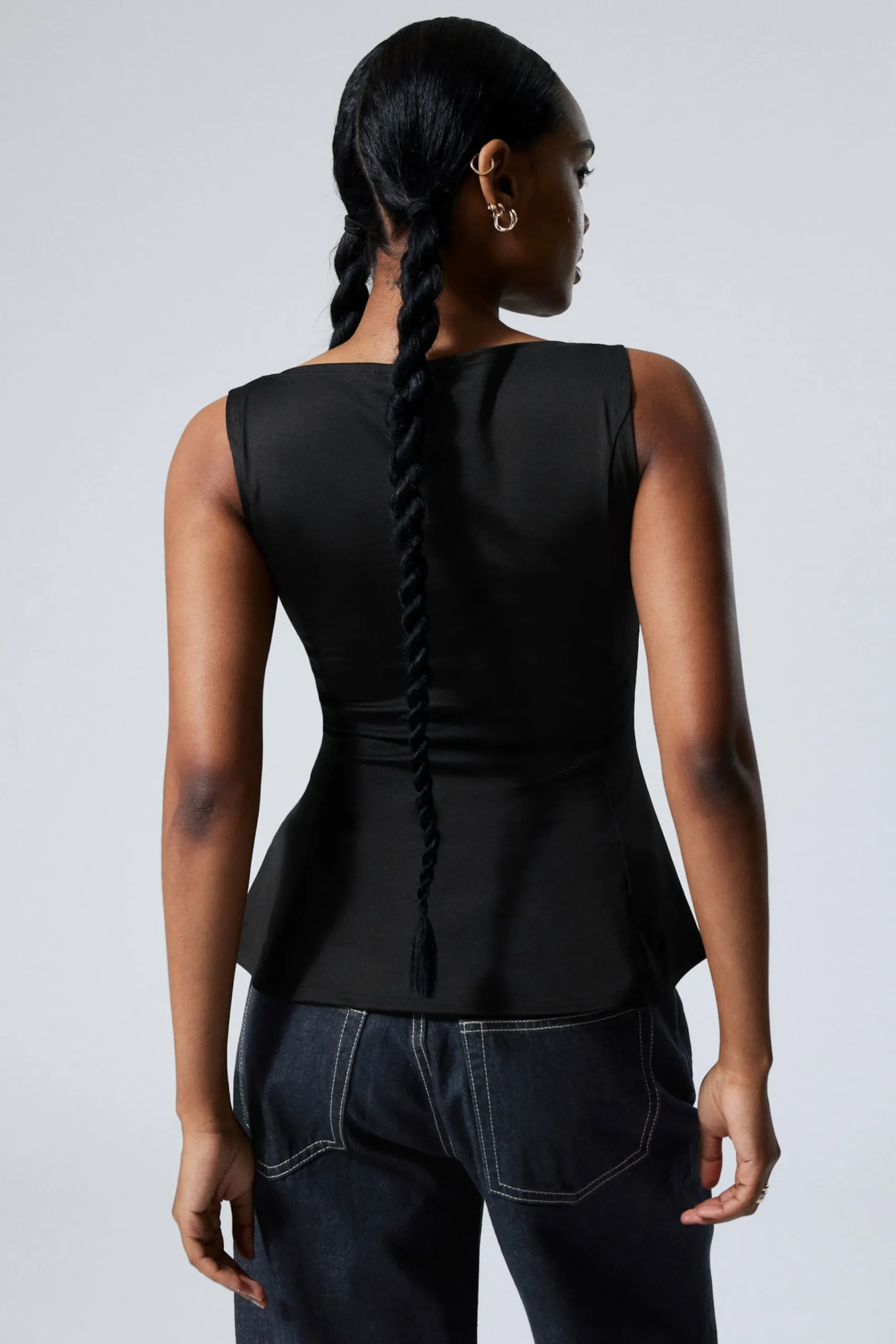 Weekday PEPLUM BOAT-NECK TOP>Women Tops