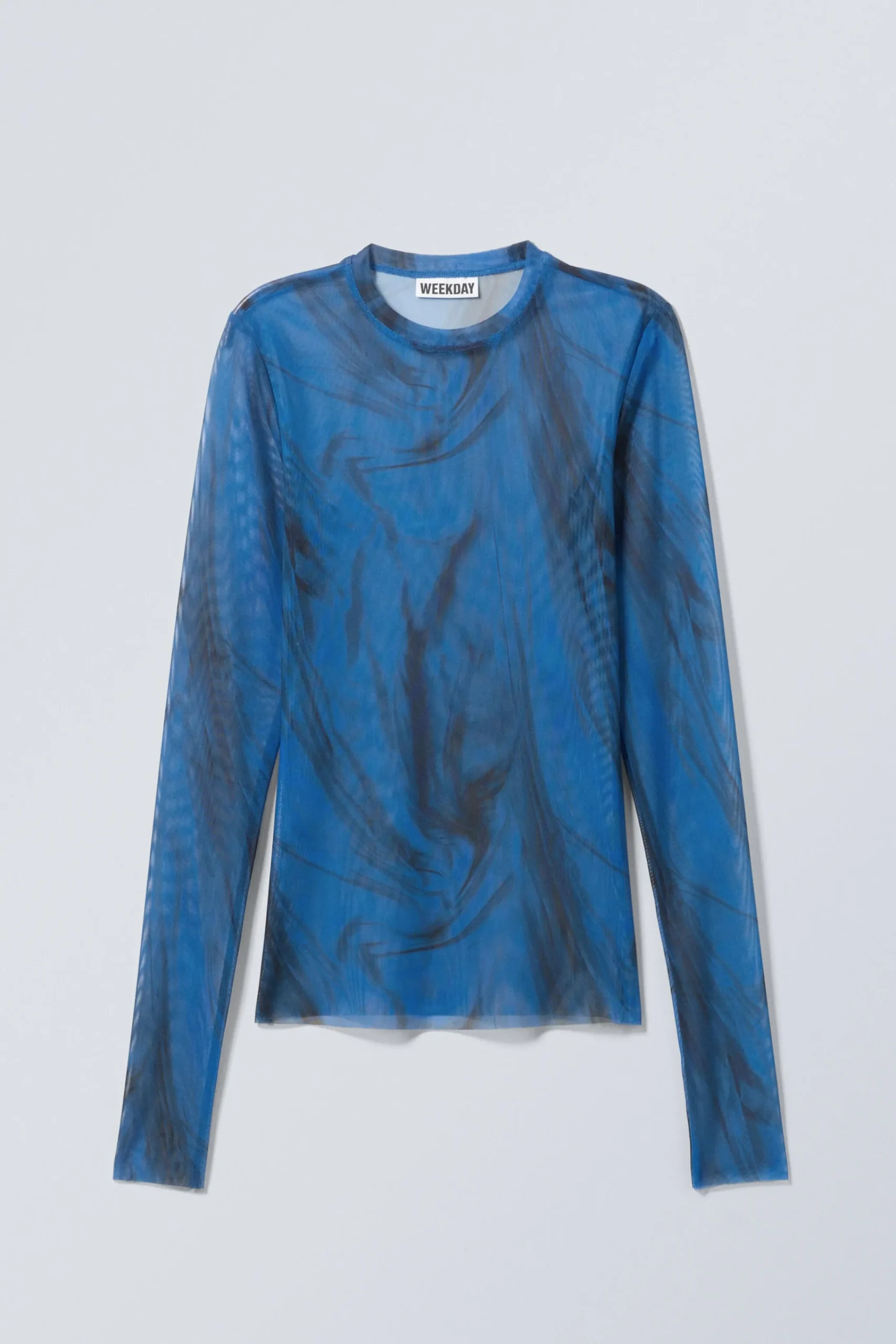 Weekday PRINTED LONG SLEEVE MESH TOP>Women Tops