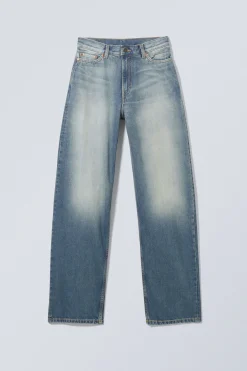 Weekday RAIL MID RISE LOOSE WIDE LEG JEANS><noscript><img width=
