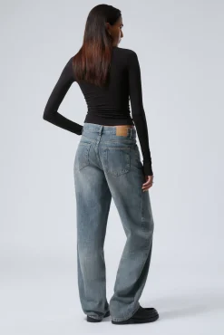 Weekday RAIL MID RISE LOOSE WIDE LEG JEANS><noscript><img data-lazyloaded=