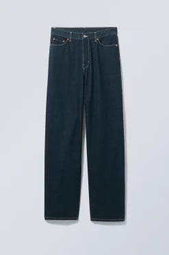 Weekday RAIL MID RISE LOOSE WIDE LEG JEANS><noscript><img width=