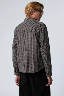 Weekday REGULAR FIT CHECKED COTTON SHIRT><noscript><img width=