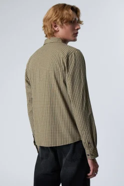 Weekday REGULAR FIT CHECKED COTTON SHIRT><noscript><img width=