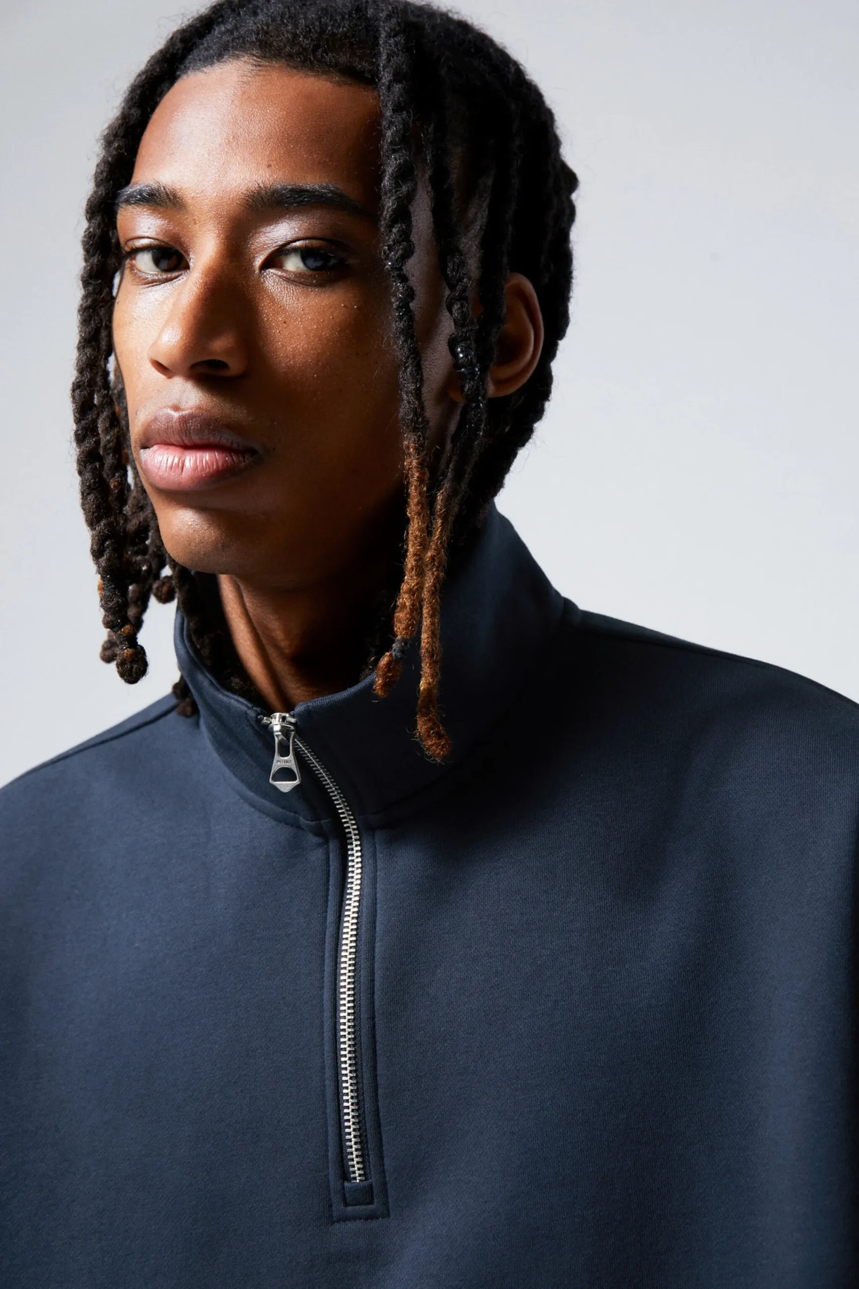 Weekday RELAXED HEAVY HALF ZIP SWEATER> Sweatshirts|Basics