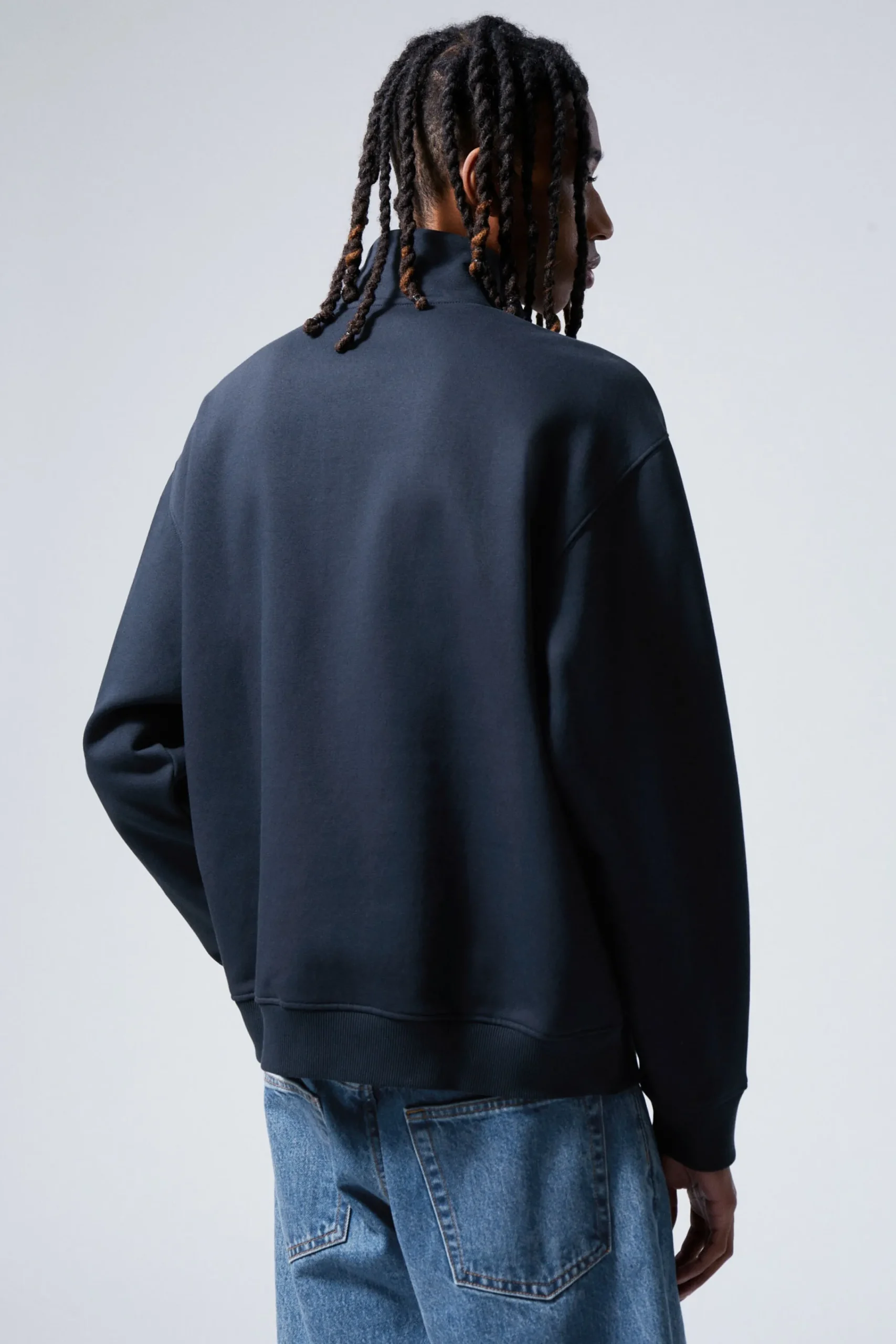 Weekday RELAXED HEAVY HALF ZIP SWEATER> Sweatshirts|Basics