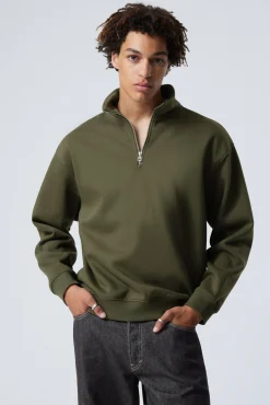 Weekday RELAXED HEAVY HALF ZIP SWEATER> Sweatshirts|Basics