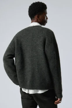 Weekday RELAXED KNITTED WOOL-BLEND CARDIGAN><noscript><img width=