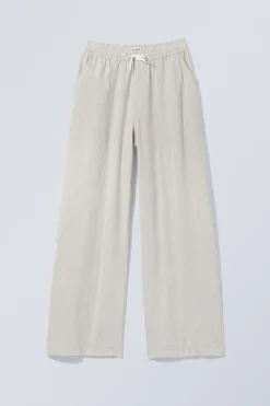 Weekday RELAXED LINEN BLEND TROUSERS><noscript><img width=