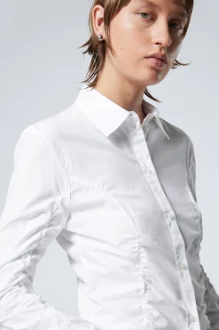 Weekday RUCHED POPLIN SHIRT><noscript><img width=