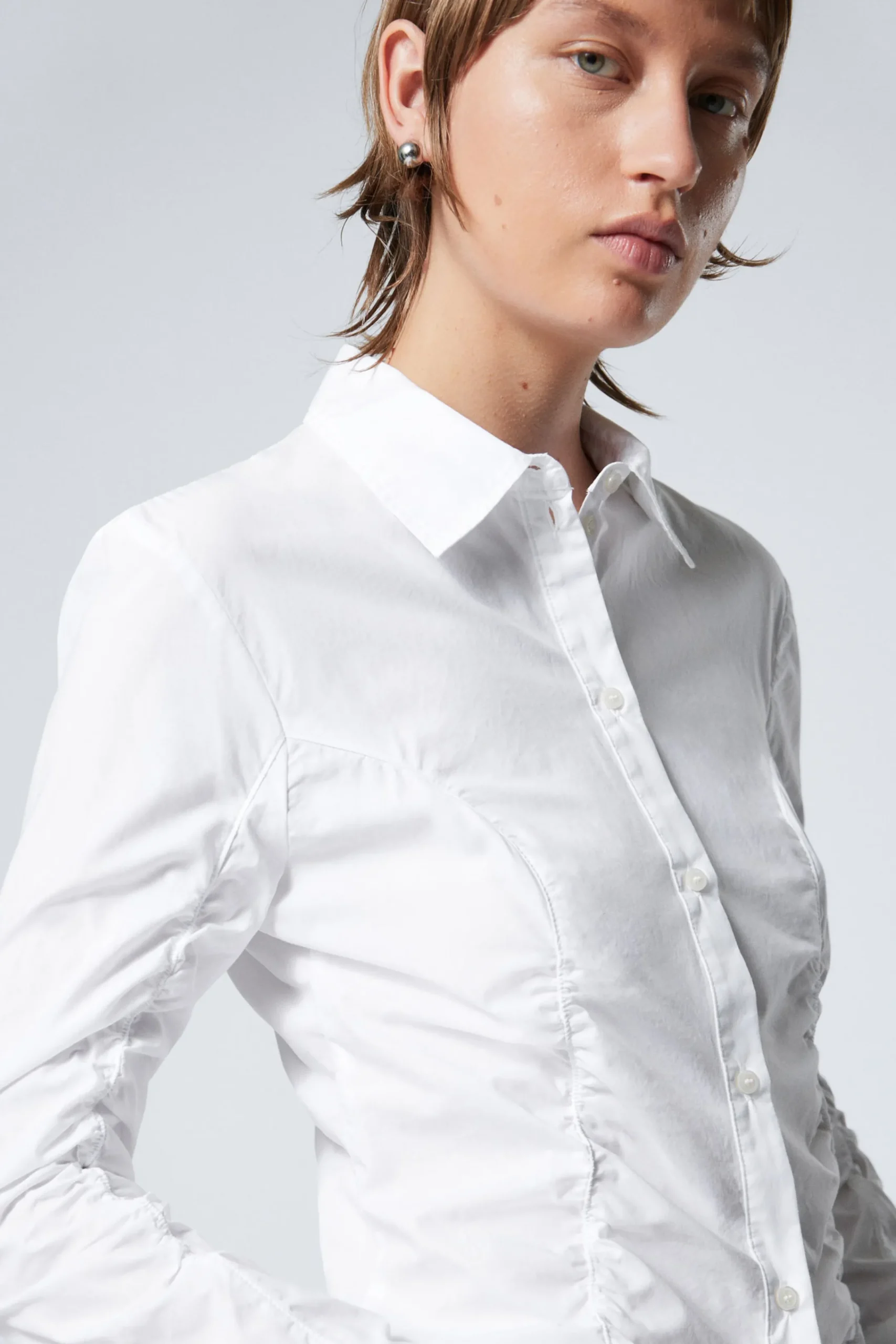 Weekday RUCHED POPLIN SHIRT>Women Blouses & Shirts