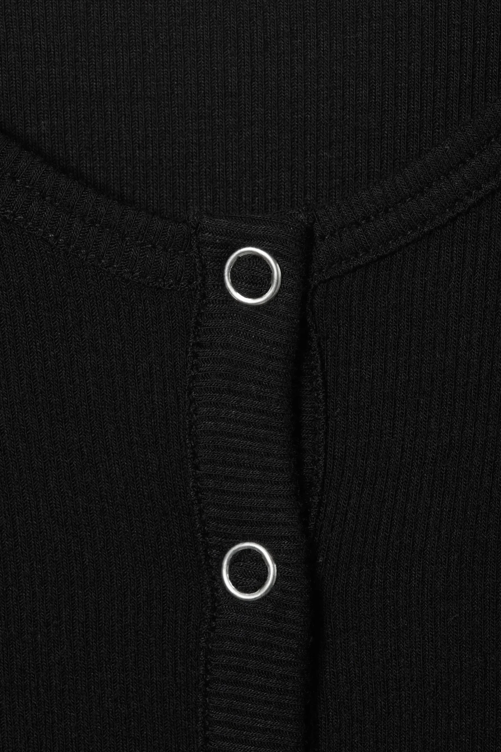 Weekday SHEER RIB LONG SLEEVE HENLEY TOP>Women Basics|Tops