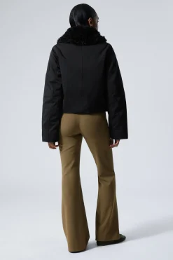Weekday SHORT FUR COLLAR JACKET><noscript><img width=