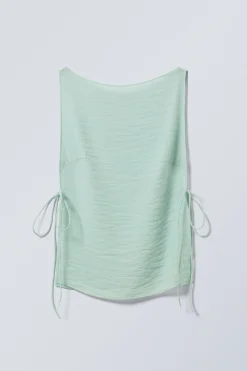 Weekday SLEEVELESS BOAT-NECK TIE TOP>Women Tops