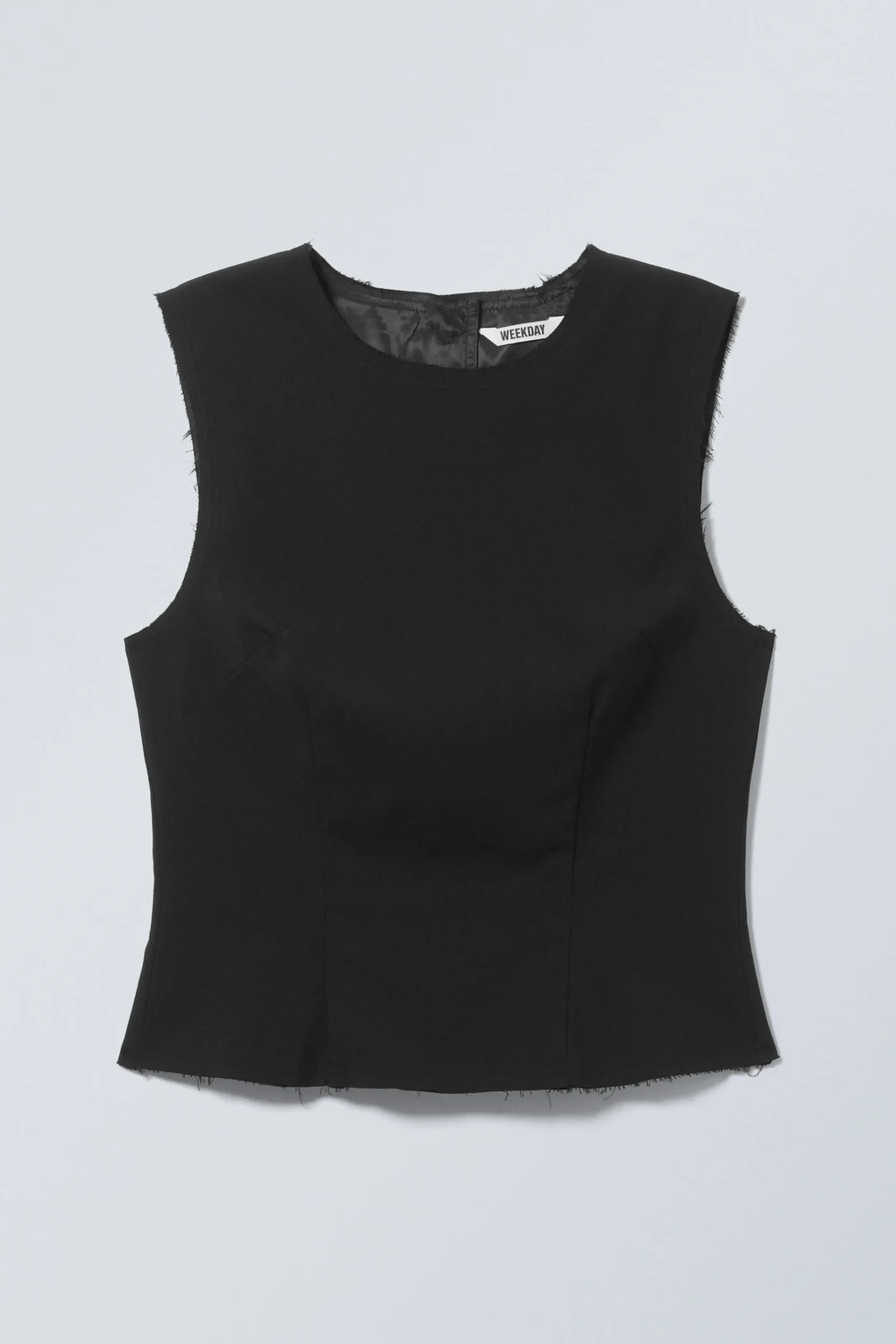 Weekday SLEEVELESS FRAYED SUITING TOP>Women Tops