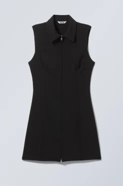 Weekday SLEEVELESS MINI SUITING ZIP DRESS><noscript><img data-lazyloaded=