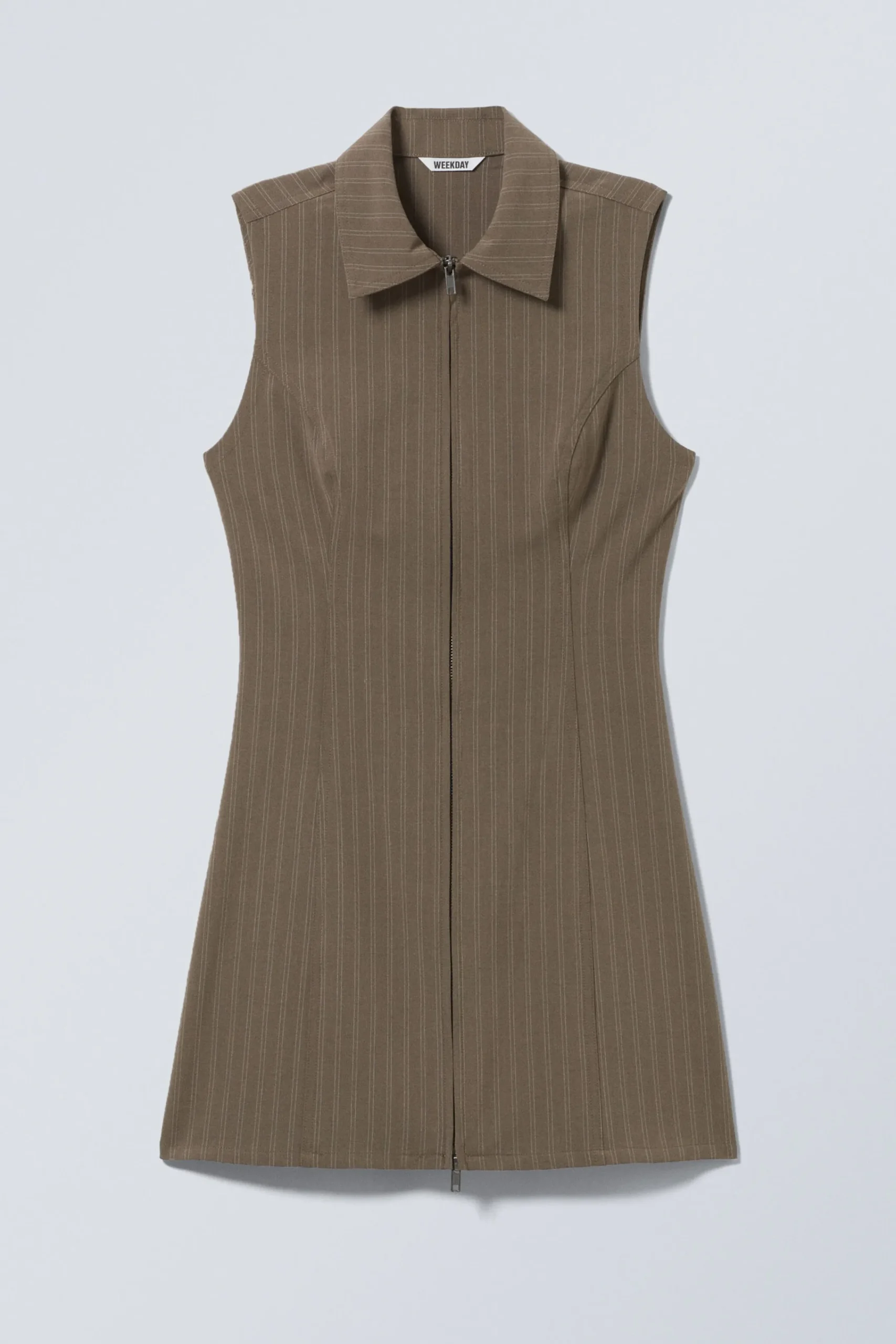 Weekday SLEEVELESS MINI SUITING ZIP DRESS>Women Dresses