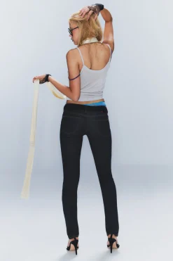 Weekday SLEEZIE LOW WAIST SKINNY STRAIGHT JEANS><noscript><img width=