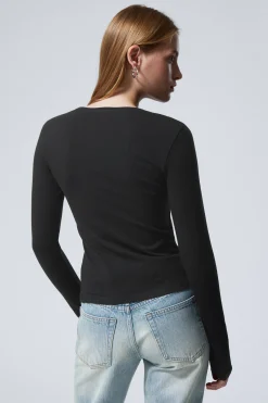 Weekday SLIM FITTED LONG SLEEVE><noscript><img data-lazyloaded=