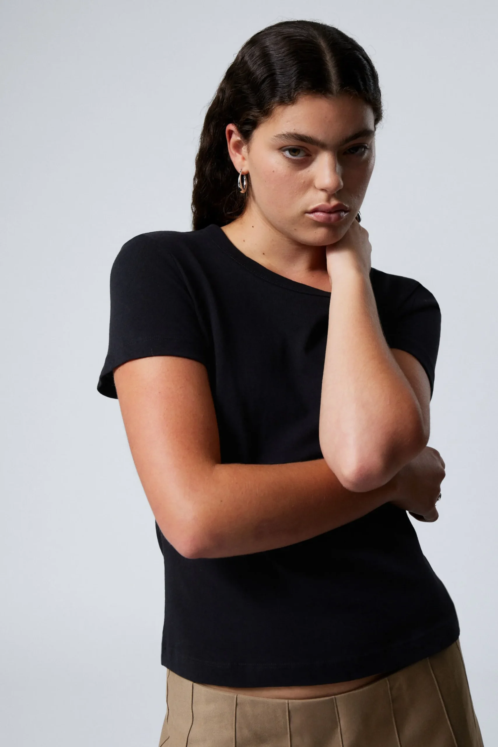 Weekday SLIM FITTED T-SHIRT>Women Basics|T-Shirts