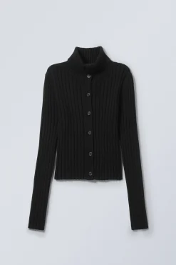 Weekday SLIM KNITTED TURTLENECK CARDIGAN><noscript><img width=