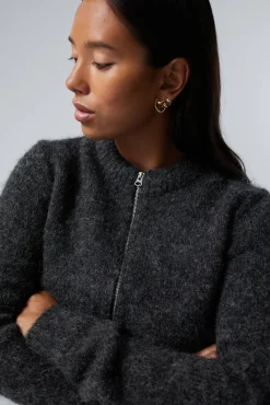 Weekday SLIM KNITTED ZIP CARDIGAN>Women Knitwear