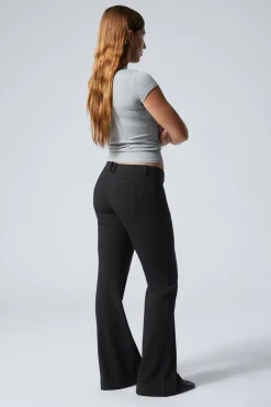Weekday SLIM LOW WAIST FLARED SUIT TROUSERS><noscript><img width=
