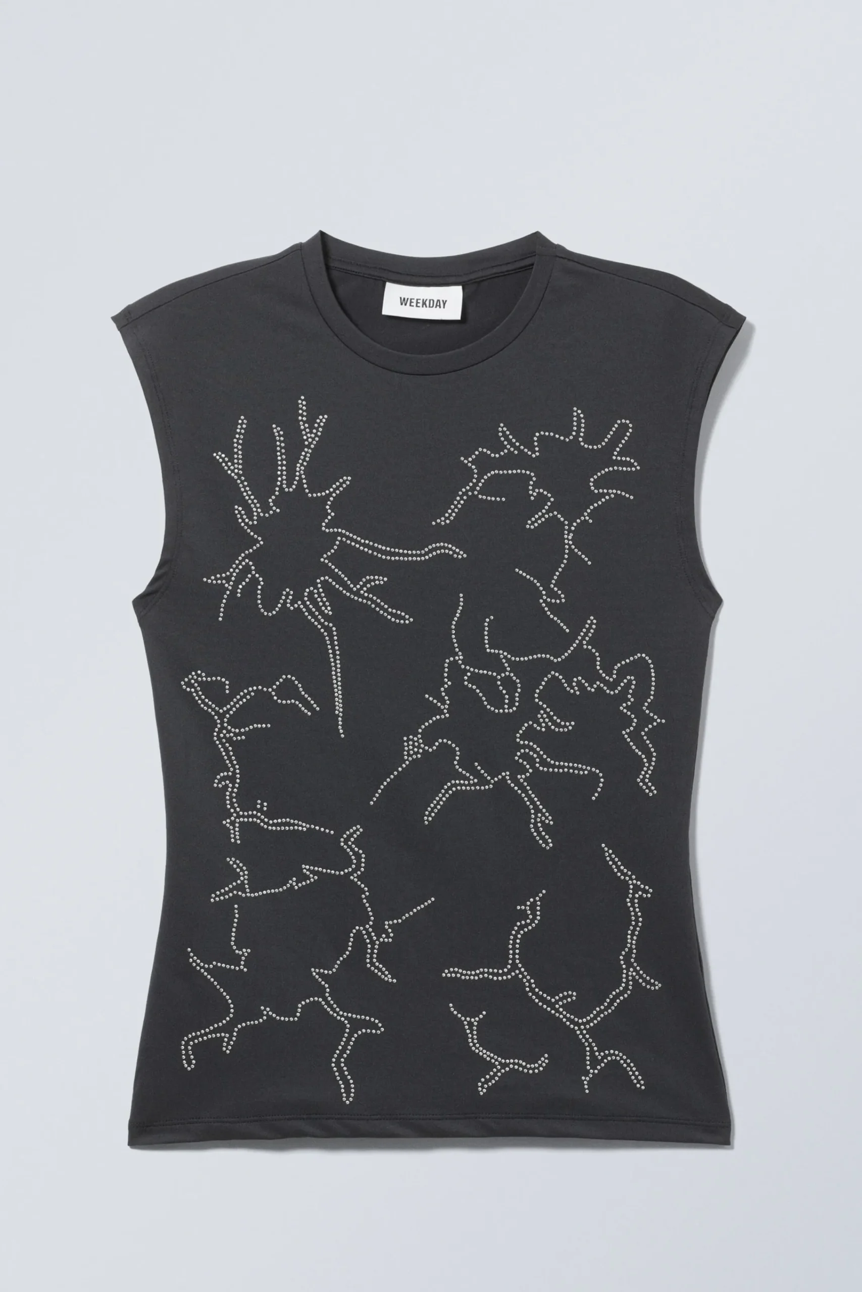 Weekday SLIM SLEEVELESS STUD TOP>Women Tops