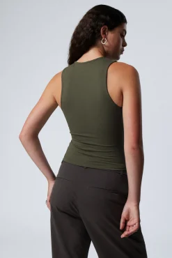 Weekday SLIM SLEEVELESS ZIP TOP><noscript><img data-lazyloaded=